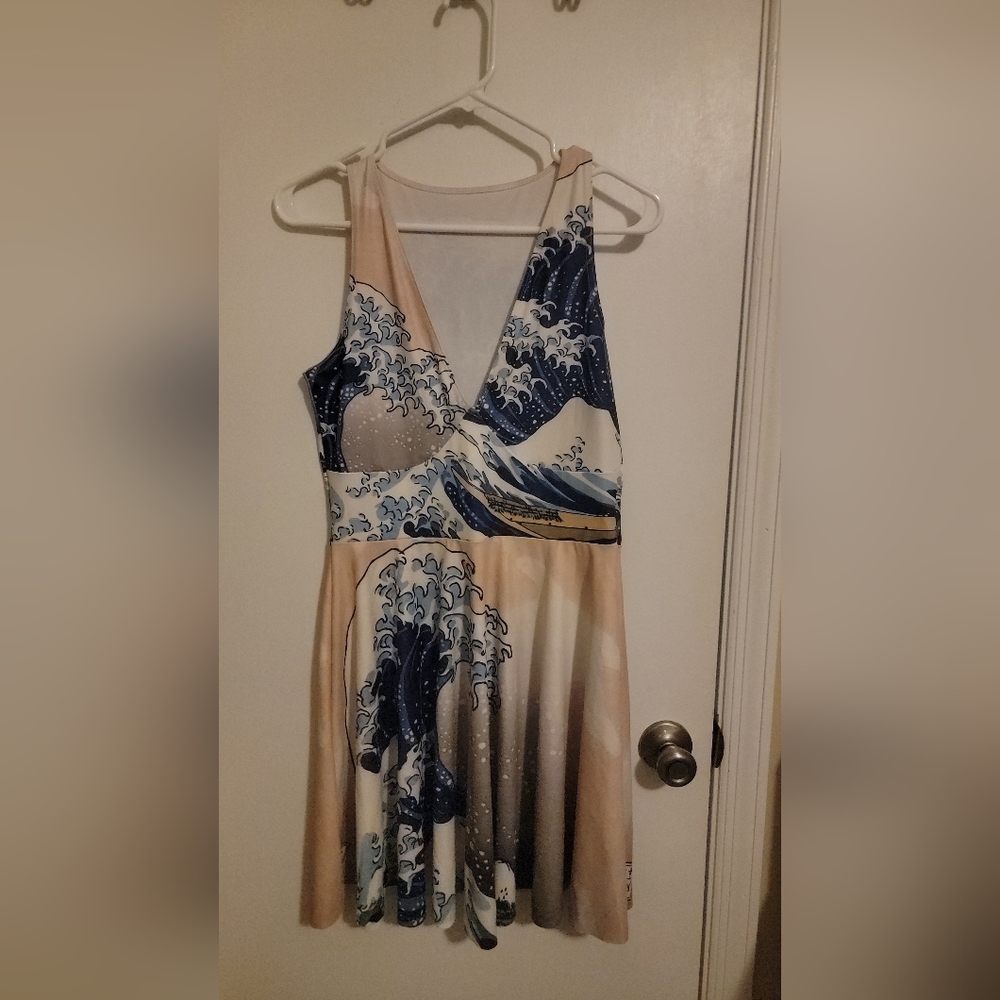 BlackMilk 🌊 Great Wave Skater Dress – Rare Vault